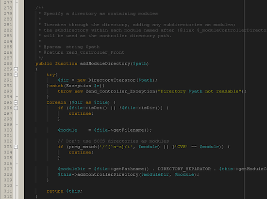 Screenshot for PHP syntax